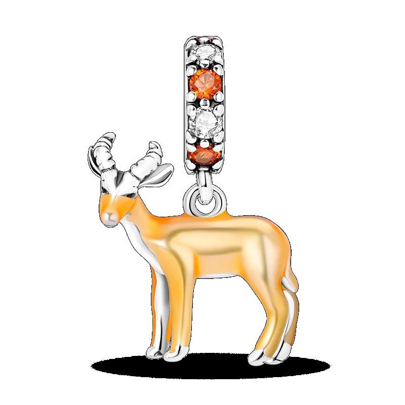 925 Sterling Silver Spring New Animal Beads Fit for Original Bracelet Jewelry Making Butterfly Firefly Chameleon Charms