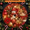 1pc Tree Skirt, Snowman Surrounded by Christmas Decorations, Christmas Home Decor: Large Round Tree Skirt, Tree Cover for Indoor And Outdoor Holiday D