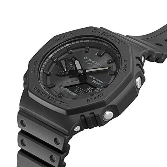 Casio unisex-adult wristwatch G-Shock Bluetooth Tough Solar model GA-B2100-1A1 matte black featuring mobile link analog-digital display carbon core