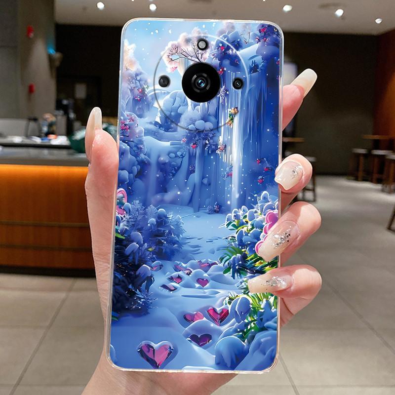 Phone Case For Realme 11 Pro+ Plus 5G RMX3740 RMX3741 / Realme 11 Pro RMX3771 Aesthetic Cute Cat Cover Transparent Soft TPU Case
