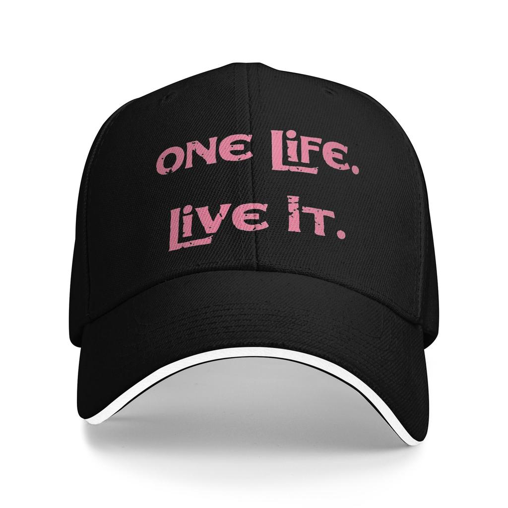 Модная Бейсболка на заказ 'One Life Live It' для Женщин Унисекс Регулируемая Кепка Папы Перфорация Унисекс Кепки Snapback
