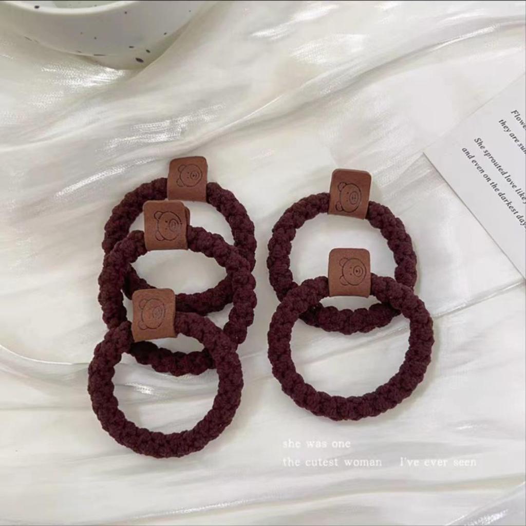 Милые эластичные плюшевые резинки для волос для девочек - детские резинки для волос и аксессуары на осень/зиму