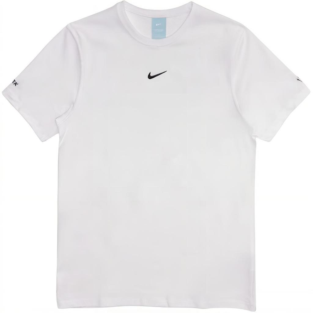Nike Однотонная футболка с круглым вырезом и логотипом, короткий рукав, унисекс, белая DA4138-100