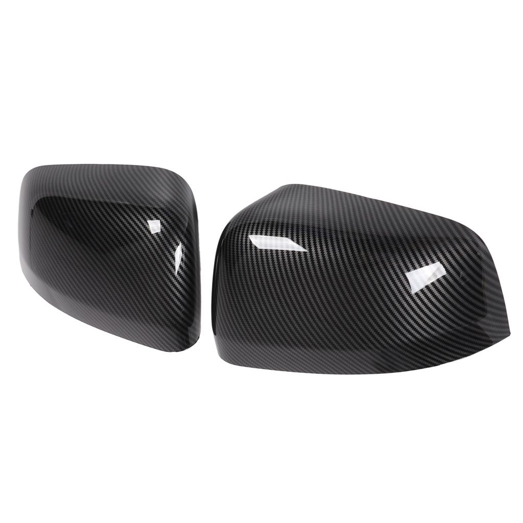 2PCS Rearview Mirror Cover 5G0857537 ABS Plastic Replacement for Jeep Grand Cherokee 2011‑2019Carbon Fiber Style