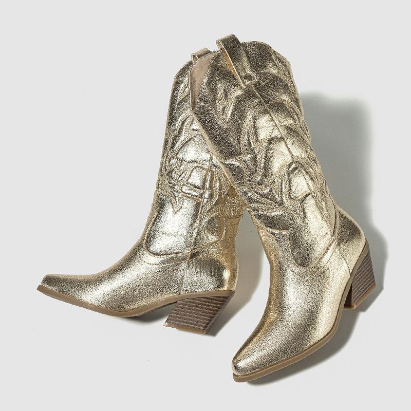 Дизайнерская вышивка, ботфорты до колена, женские, ручная работа, ковбойские ботильоны в западном стиле, женская обувь, уличная, на низком каблуке, обувь, zapatos de mujer