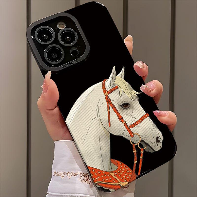Чехол для телефона с рисунком Белого Дракона-Лошади, подходит для iPhone 17 16 15 14 13 12 11 Pro/Max/Plus, противоударная задняя крышка