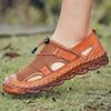Men's Summer Casual Large-Size Leather Sandals, Outdoor Closed-Toe Beach Shoes, 2021 Design