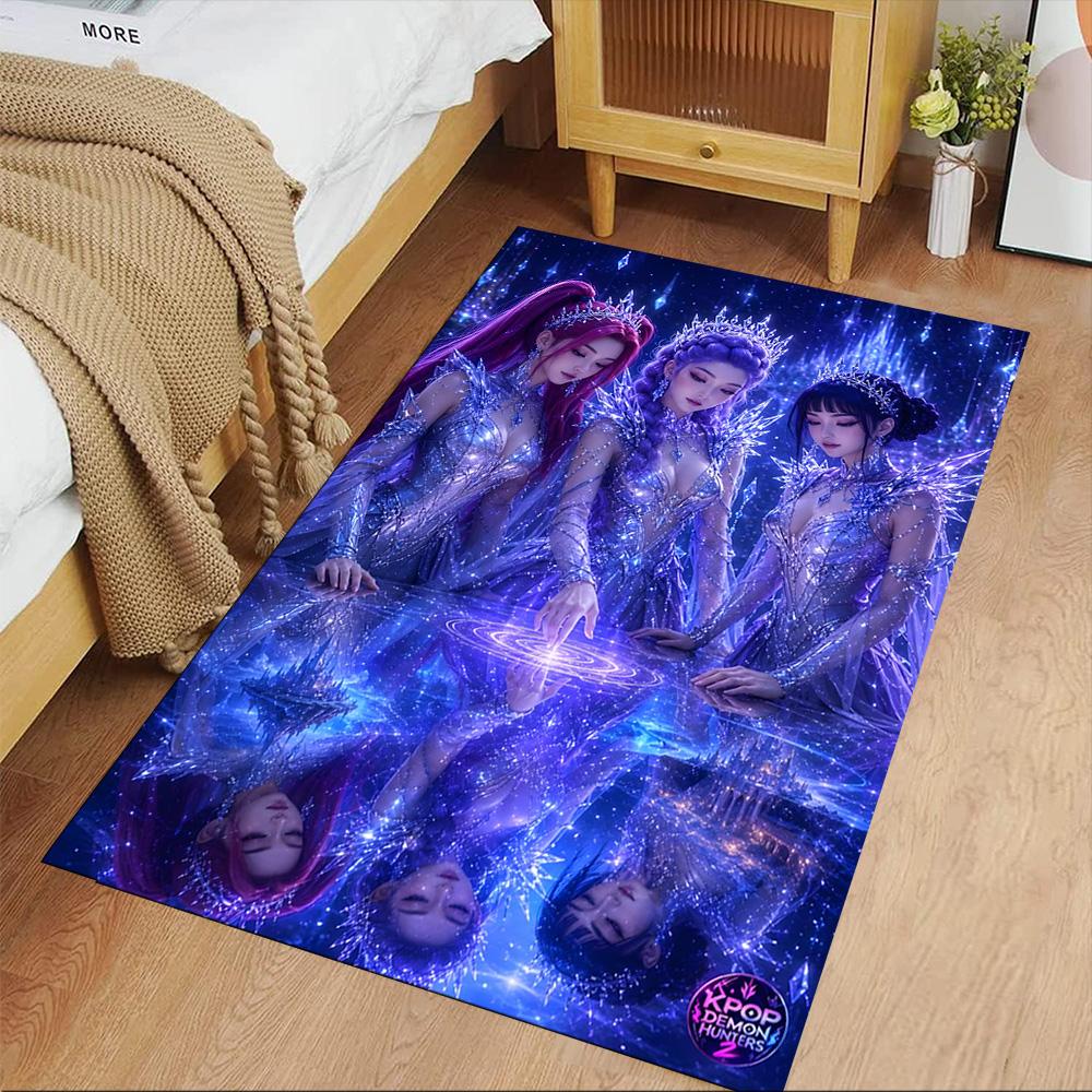 Fantasy Warrior Portraits Area Rug Perfect for Bedrooms Balcony Playrooms Foyer Anti-slip Rug Decorate Offices
