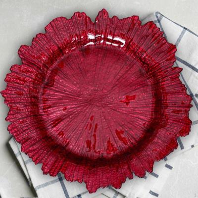 Обеденная тарелка декоративный сервировочный поднос стеклянный 13 дюймов нестандартная западная еда для