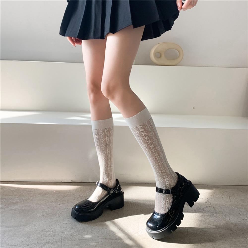 Японские носки Jk Calf женские Ins Tide летние тонкие чулки Love Lace Lolita сексуальные сетчатые носки женские