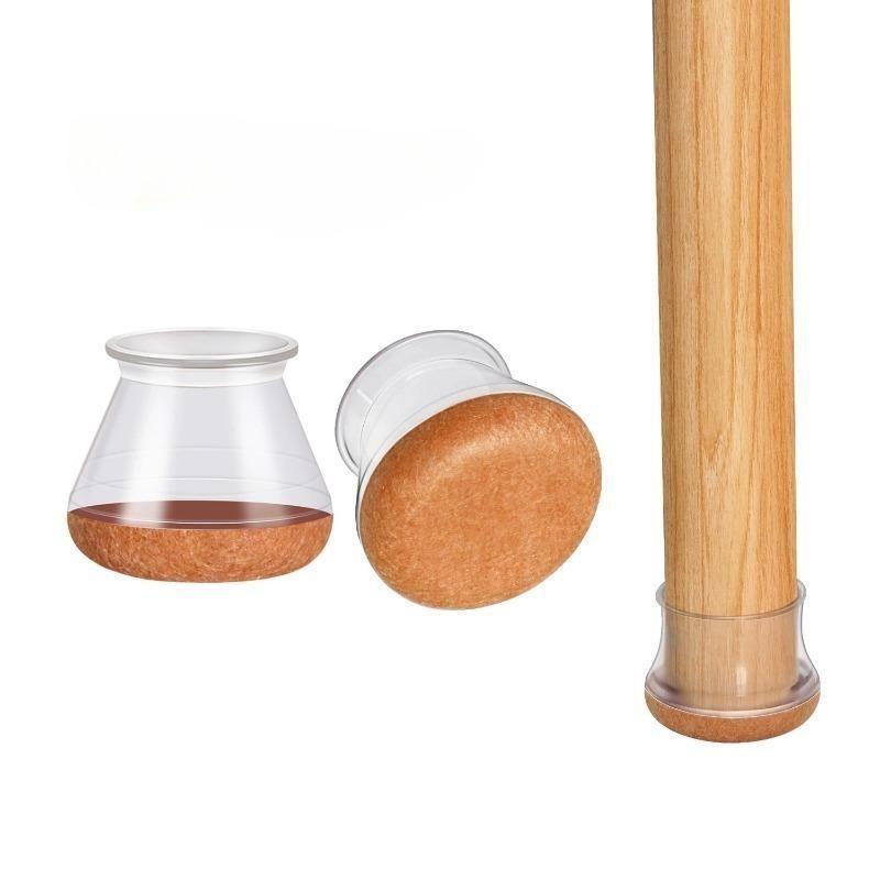 Новые силиконовые чехлы на ножки стульев, прозрачные нескользящие чехлы на ножки мебели, снижающие уровень шума, чехлы для ног диванов и столов, защитный силиконовый чехол для пола