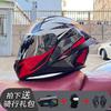 ECE/GB Certified Full Face Motorcycle Helmet With Bluetooth Intercom Men Women Use Large Rear Wing Stylish Design
