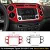 Real Carbon Fiber For Volkswagen Tiguan 2013-2017 Car Central Control Air Outlet Panel Frame Sticker Car Interior Accessories