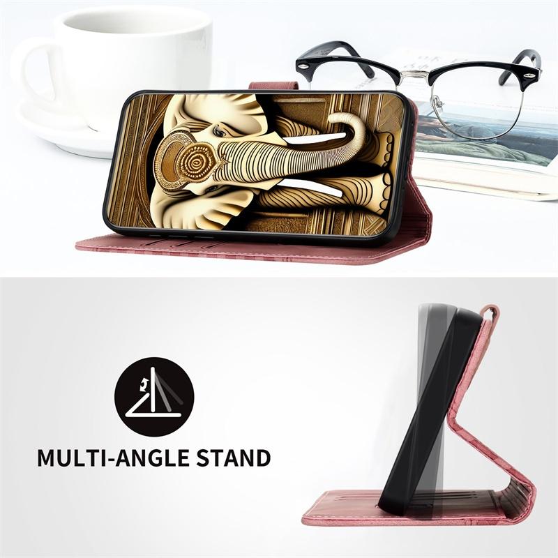 Casing for OPPO A5S A7 A8 A12 A15 A15S A16 A16S A31 A35 A53S A54 A55 A60 A74 A78 A93 A94 4G 5G Case Leather Flip Card Slot Pocket Stand Wallet Cover