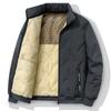 Autumn Winter Men's Cotton Jacket with Thick Wool and Sheep Wool Cotton Jacket with Large Stand-up Collar