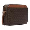 Michael Kors Mk Jet Set Сумка-камера с монограммой и цепочкой из ПВХ и кожи Женская сумка через плечо Карамельный Желудь 35S1GTTC9B-BROWN