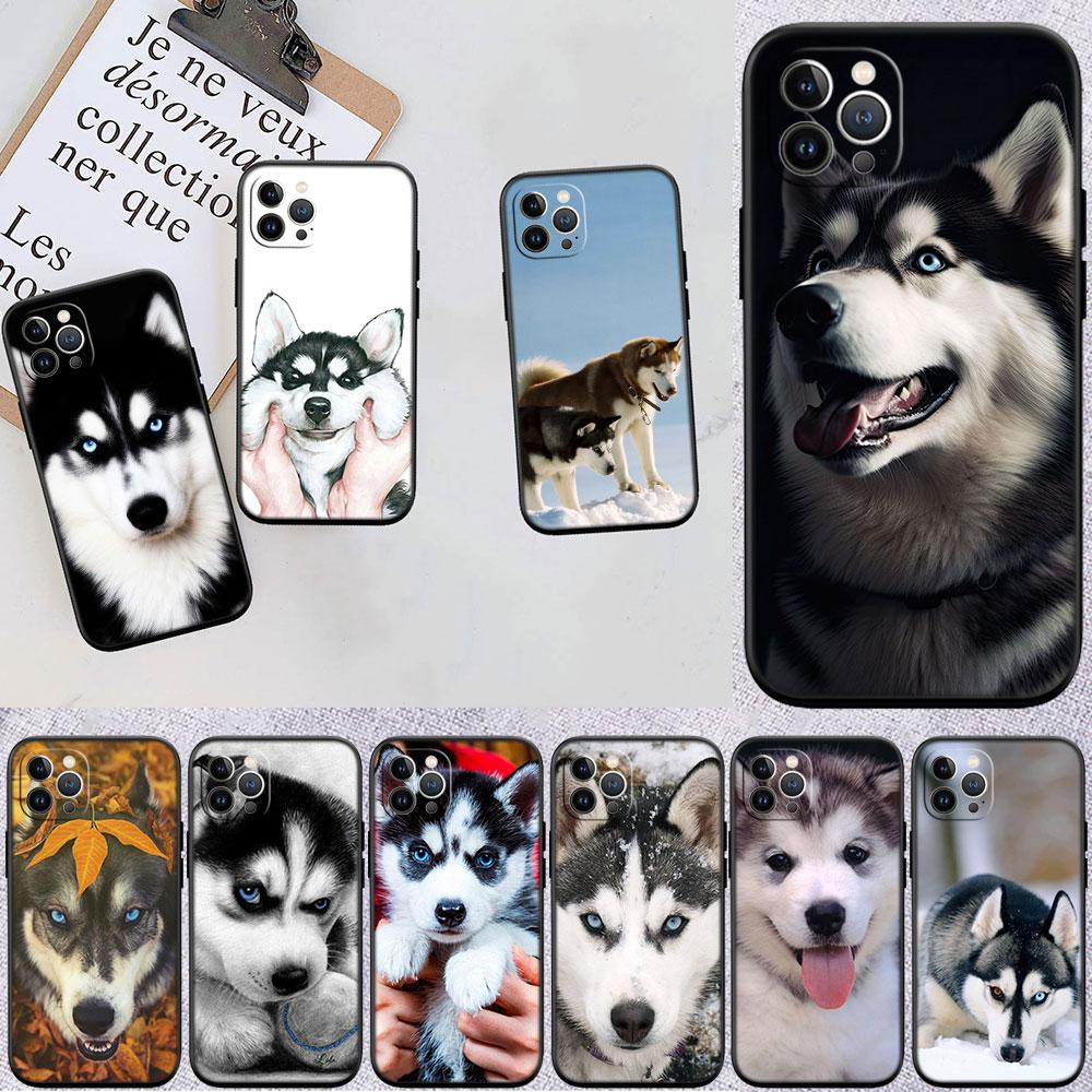 CJ66 Husky Puppy Dog Soft Shell Phone Case for Redmi Note 10 11 12 Pro Max 10S 10C 10T 11A 11S 12S 12C