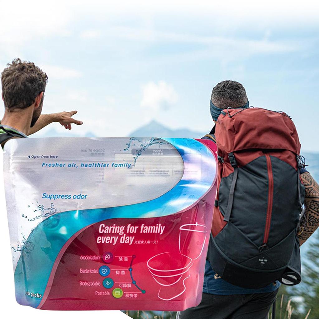 Портативный 30 шт./пакет Туалетный абсорбирующий гель Порошок для дезодорации мочи Нейтрализатор запаха Абсорбирующий гель для мочи Затвердитель жидкости Для путешествий