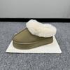 Women Thick Sole Faux Fur  Winter Plush Warm Cotton Shoes Woman Indoor Outdoor Non Slip Fluffy Platform Slippers 2024