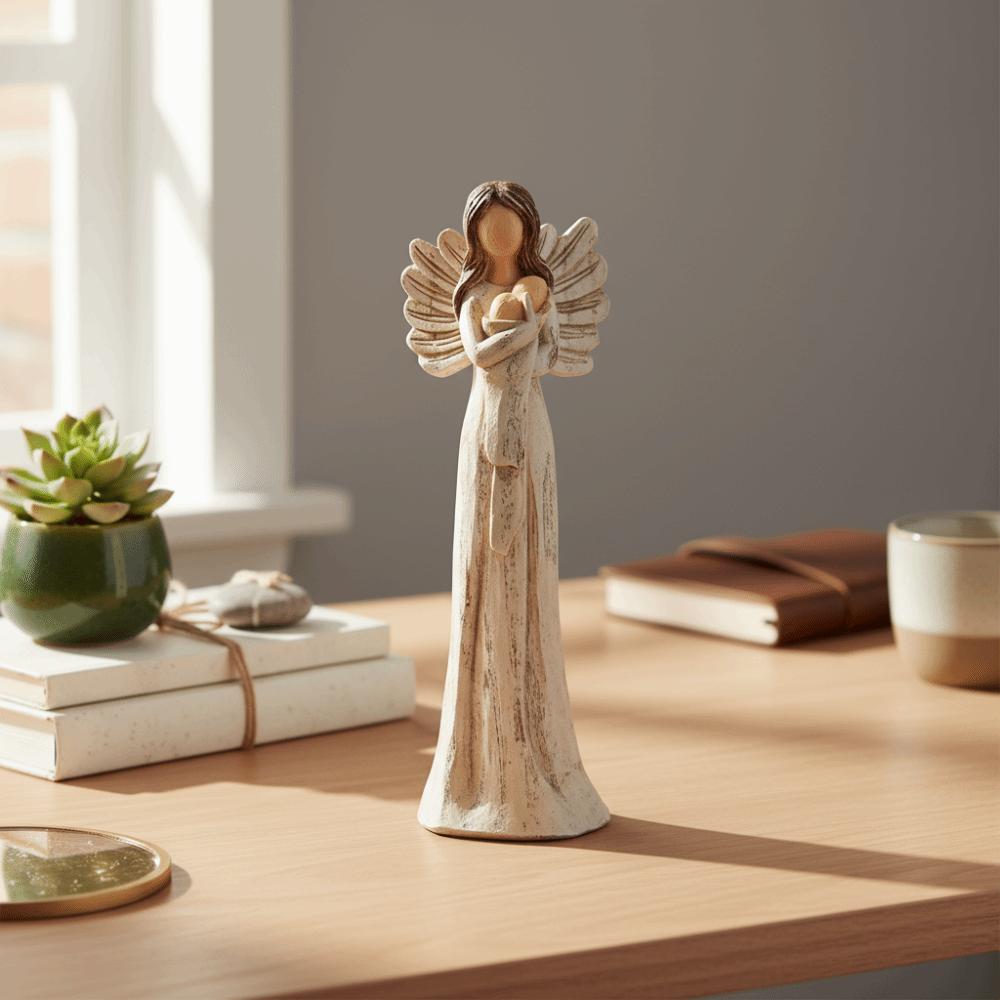 Handmade Angel Figure Statue Resin Modern Art Crafts Vintage Angel Sculpture Model Entrance