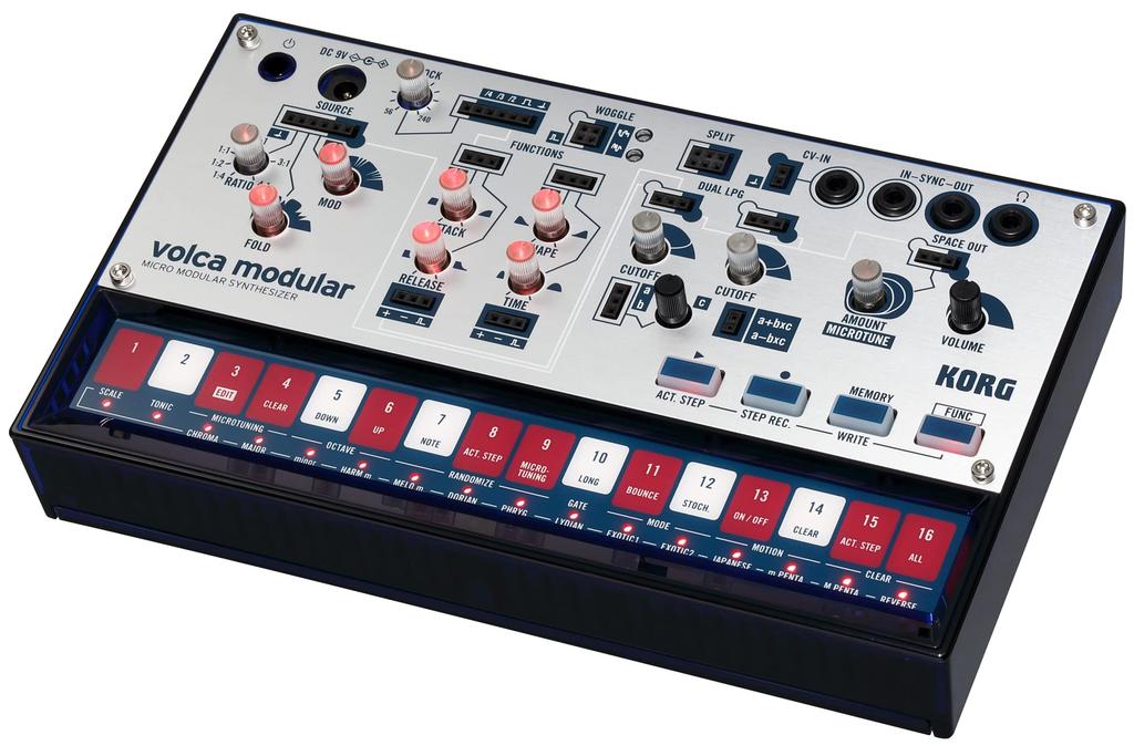 KORG volca modular modular Includes patching headphone compact size for use synthesizer cable, battery-powered, built-in speaker, compatible,