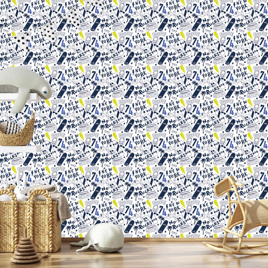 New York skater wallpaper for living room and bedroom 50x1000