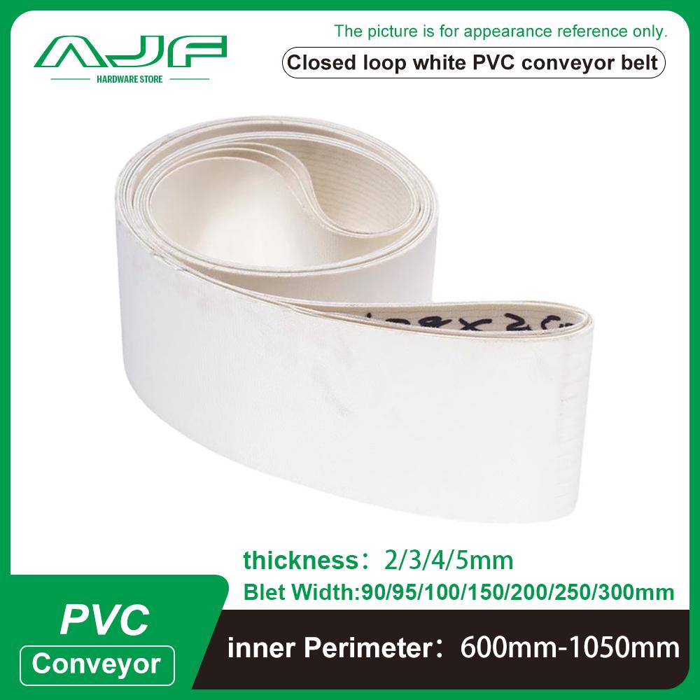 White PVC Industrial Transmission Conveyor Belt Perimeter:600mm-1050mm Belt Width: 60/65/70/75/80/85mm (Can Customized Size)