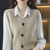 Women's Knitted Vest: 2024 Spring/Autumn Sleeveless Layering Sweater Top