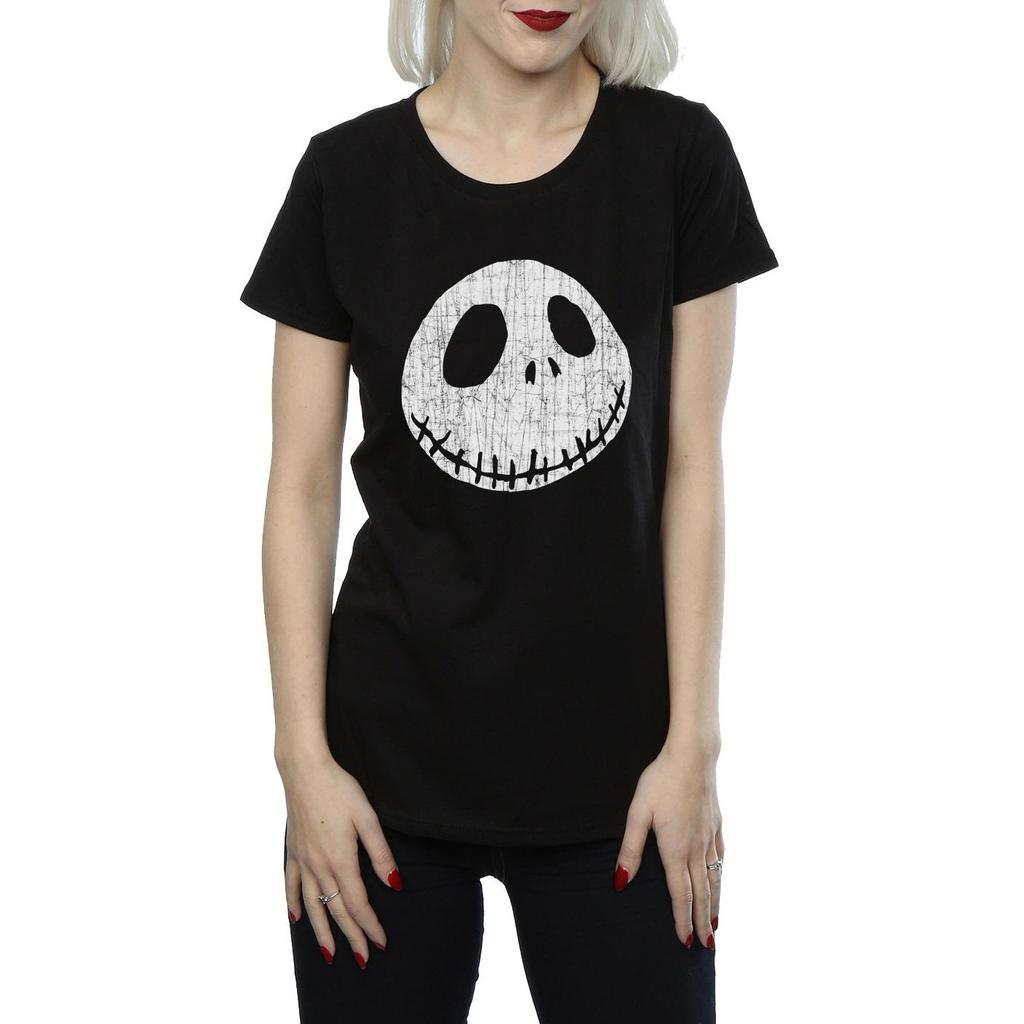 Disney Womens/Ladies Nightmare Before Christmas Jack Cracked Face Cotton T-Shirt