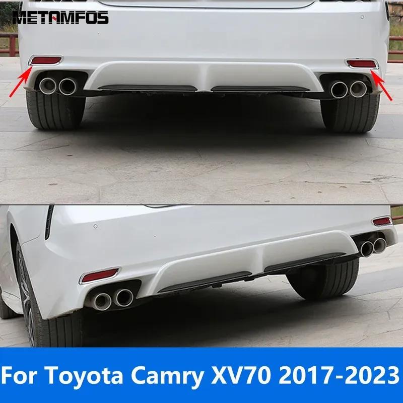 Accessories For Toyota Camry XV70 2017- Chrome Rear Fog Light Lamp Cover Trim Fuel Tank Cap Oil Filler Cover Trim