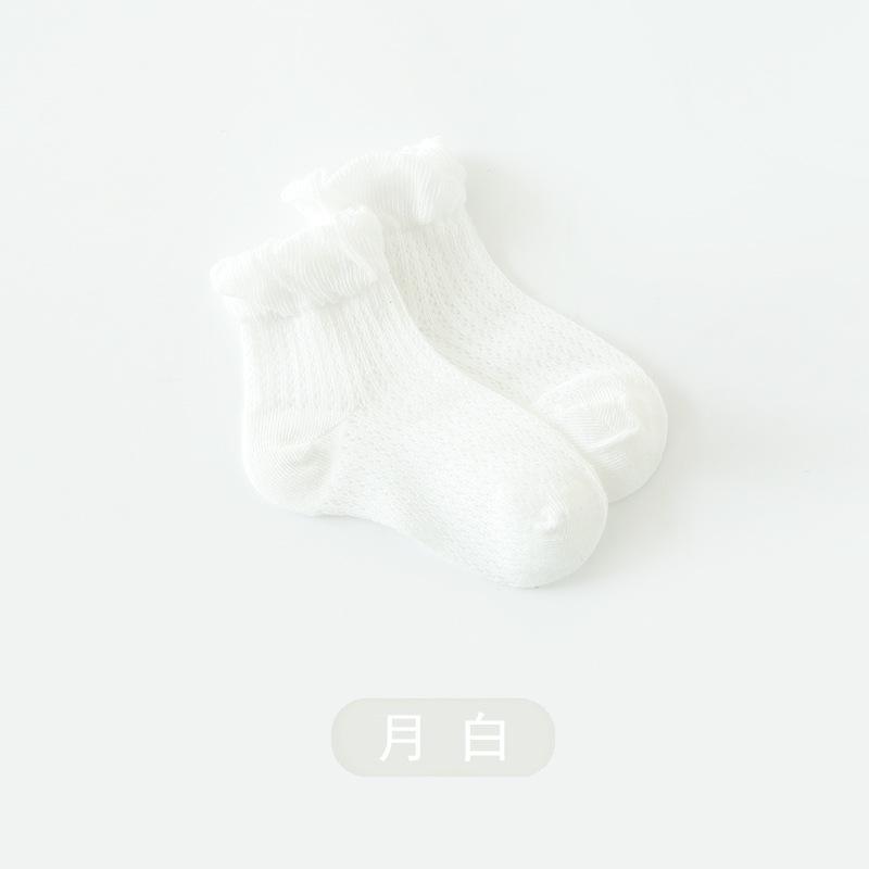 1 пара Тонкие Летние Носки для Младенцев Девочек Сетчатые Носки для Новорожденных Девочек Белые Мягкие Носки Средней Длины Прохладные Тонкие Носки для Малышей Девочек Одежда
