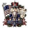 Patriotic Christmas Tree Snowflake Ornaments 250 Anniversary USA Ornament, United States 1776-2026 250th Holiday Gift for Family Friends Keepsake,