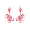 Серьги-крабы для женщин, аксессуары для отпуска на берегу океана, простые фактурные эмалевые украшения в виде крабов, подарки на вечеринку, серьги в виде животных