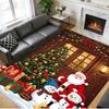 Квадратный ковер с рождественским принтом, мягкий, нескользящий, для спальни, праздничный подарок
