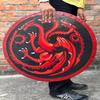 45.72 Cm Medieval Dragon Battle Worn Viking Shield, Wooden Viking Shield, Warrior Shield, Valhalla Round Shield, Ideal for LARP, Halloween Cosplay