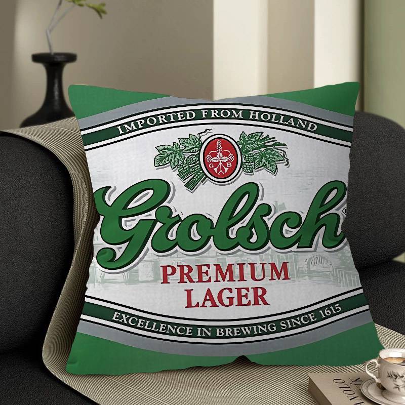 Подушка с пивом Grolsch Lager Подарок Декор для дома и офиса Подушка для спальни Дивана Автомобильная Подушка Чехол для подушки