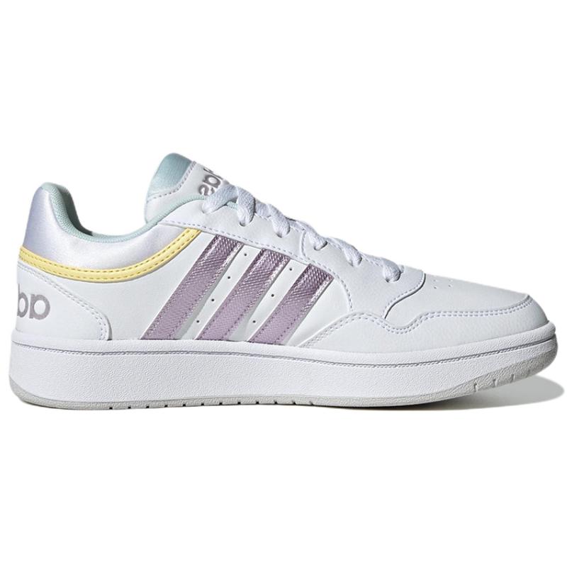 adidas Женские кроссовки Hoops 3.0 'Белый матовый фиолетовый металлик' GX1806