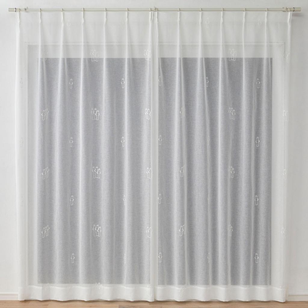Suminoe MOOMIN Hattifattener Voile Sheer 1 100 X 133 W Curtains, Panel, Cm, 342-74332