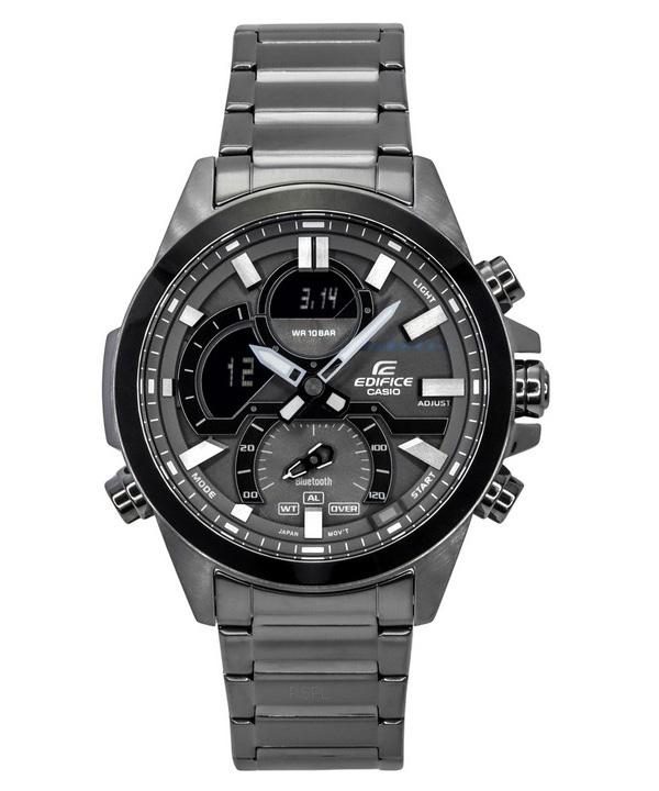 Casio Модель соединения смартфона Edifice Bluetooth Аналоговые цифровые кварцевые часы с серым циферблатом ECB-30DC-1B 100M Мужские часы