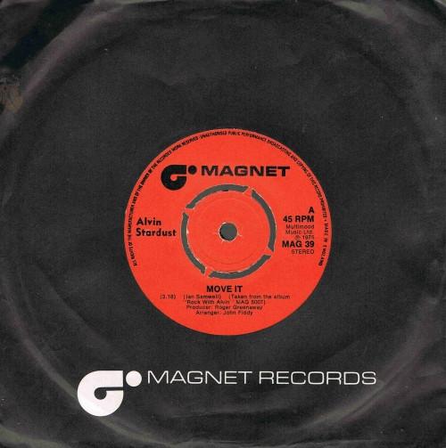 7inch Record ALVIN STARDUST - Move It MAG39 Magnet 1975 UK Rock Used