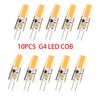 10 шт. Мини-лампа G4 LED COB, 3 Вт, AC DC 12 В 220 В, Свечевые лампы, Замена 30 Вт 40 Вт галогенным для люстры, точечного светильника