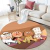 Anpanman Round Area Rug,Carpet Rug for Living Room Bedroom Sofa Playroom Decor,Non-slip Floor Mat