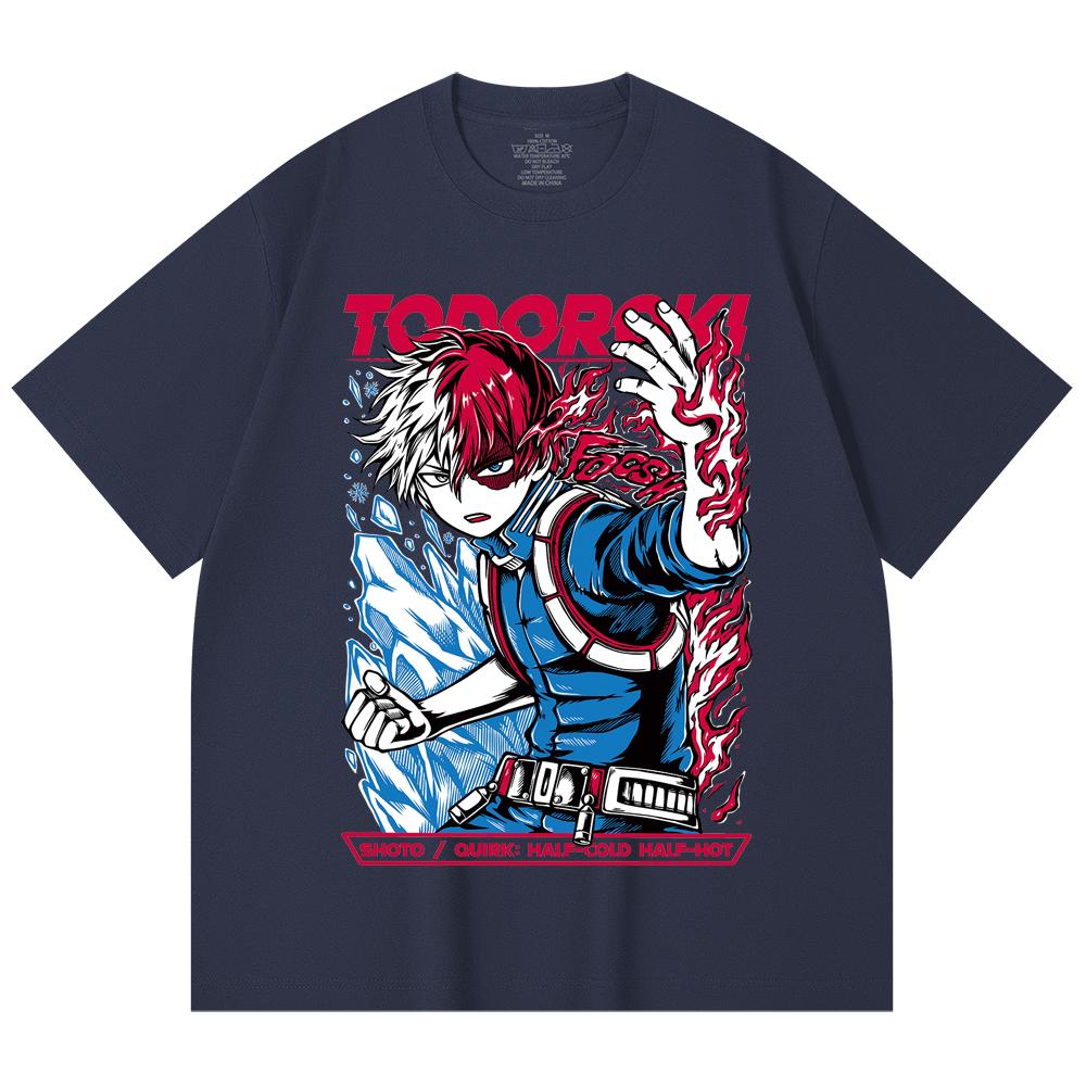 230 Gsm 100% Cotton My Hero Academia V10 Shoto Print Unisex Heavy Cotton T Shirt