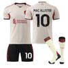 Подростки Дети Взрослые Индивидуальное Имя Футбольная Форма 25/26 Ливерпуль Выездная №10 МАК АЛЛИСТЕР Футбольная Тренировочная Одежда Футбольная Форма с Носками