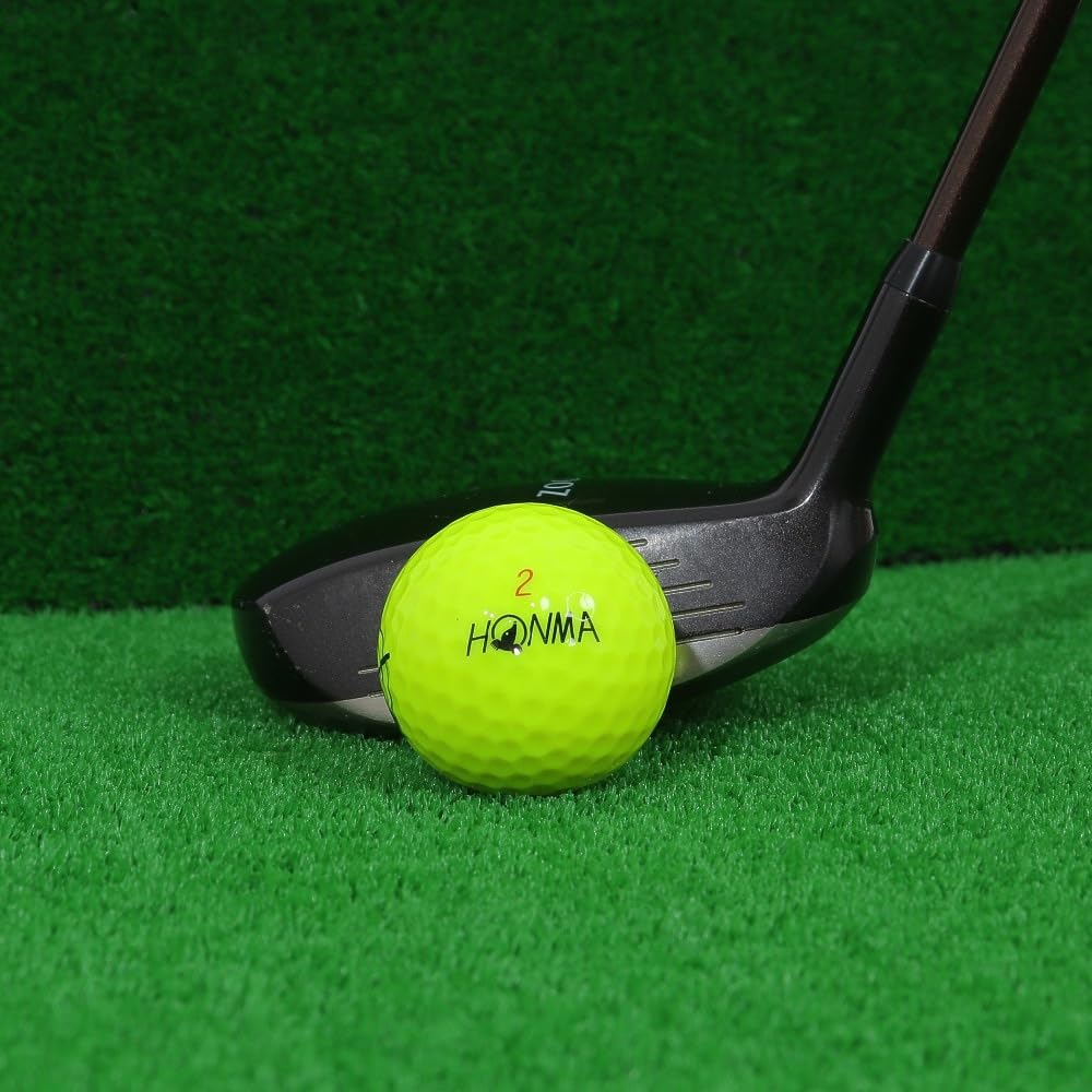 HONMA Golf Официальный Гольф HONMA D1 1 Рукав Мячей, СПИН, Желтый, (3 мяча)