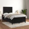 3143075 vidaXL Divan-lit Tapissier Avec Matelas Noir 120x200 Cm Velours