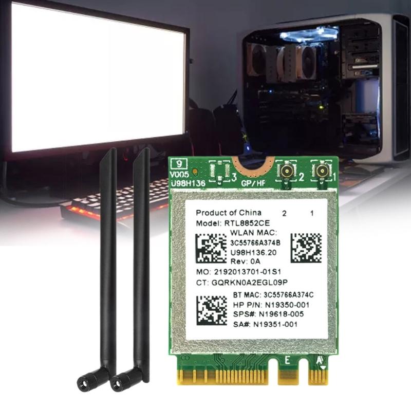 WiFi6E Networking Card RTL8852CE 5.2 Wirelessly Adapter 2.4G/5Ghz/6Ghz Wifi Receiver