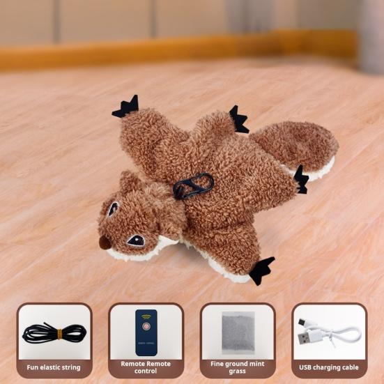 Flapping Bird Cat Toy Interactive Chirping Bird Catnip Toy with Lifelike Sound Touch Activated Rechargeable Bird Cat Kicker Toy for Indoor Cats