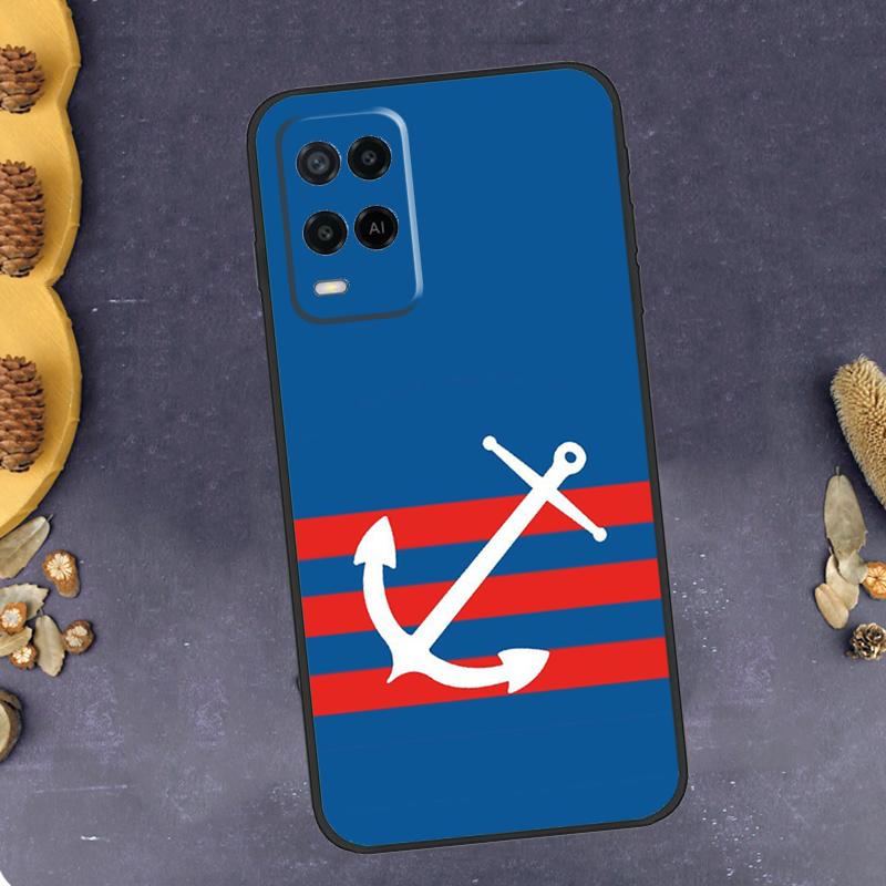 Nautical Anchor Boat Sea Phone Case For Oppo A94 A74 A54 A15 A18 A38 A58 A78 A98 A40 A60 A80 A16 A76 A96 A57S A17 A77