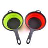 Collapsible Foldable with Handle Silicone Colander Dish Draining Basket Drainer Strainer